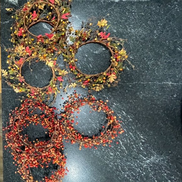 SOLD - Set of 8 Candle Rings for Fall/Thanksgivng/Wedding/Table Decor - Picture 8 of 9